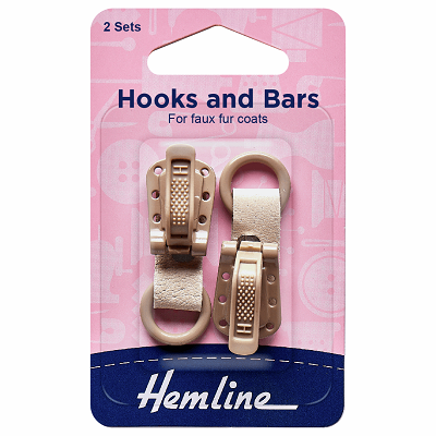 H402M.BE Hook and Bar Fastener: Beige - 2 Pieces
